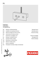 Franke F5BTX001 Instrucciones De Montaje Y Servicio