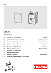 Franke F3BX2001 Instrucciones De Montaje Y Servicio