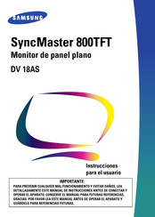 Samsung SyncMaster 800TFT Instrucciones Para El Usuario