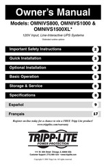 Tripp-Lite OMNIVS1500XL Manual De Instrucciones
