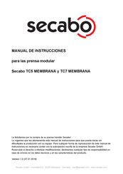 Secabo TC5 MEMBRANA Manual De Instrucciones