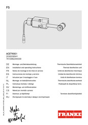 Franke 7612982244339 Instrucciones De Montaje Y Servicio