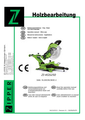 Zipper Maschinen ZI-KGS250 Manual De Instrucciones