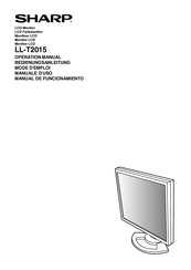 Sharp LL-T2015 Manual De Funcionamiento