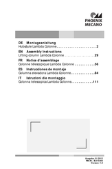 Phoenix Mecano Lambda Colonne Instrucciones De Montaje