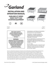 Garland GTGG24-G24M Instrucciones De Instalación Y  Operación