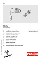 Franke ACXT2001 Instrucciones De Montaje Y Servicio