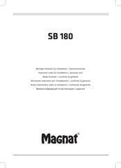 Magnat SB 180 Notas Importantes Sobre La Instalación / Certificado De Garantía