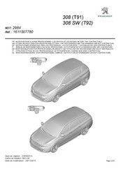 PEUGEOT 308 SW Instrucciones De Montaje