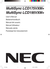 NEC MultiSync LCD175VXM+ Manual Del Usuario