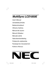 NEC MultiSync LCD1850E Manual Del Usuario