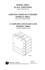 Federal Signal 300SA Manual De Instrucciones