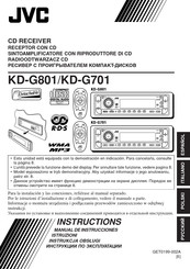 JVC KD-G801 Manual De Instrucciones