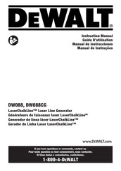 DeWalt LaserChalkLine DW088 Manual De Instrucciones