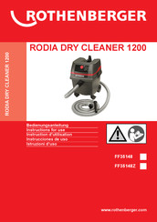 Rothenberger RODIA DRY CLEANER 1200 Instrucciones De Uso