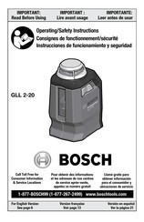 Bosch GLL 2-20 Instrucciones De Funcionamiento Y Seguridad