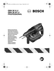 Bosch GBH 36 VF-LI PROFESSIONAL Instrucciones De Servicio