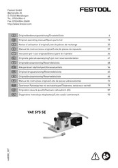 Festool VAC SYS SE Manual De Instrucciones