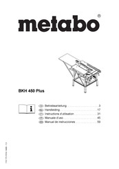 Metabo BKH 450 Plus Manual De Instrucciones