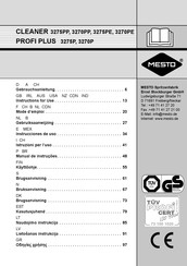 MESTO CLEANER Serie Instrucciones De Uso