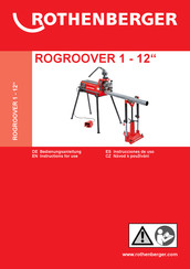 Rothenberger ROGROOVER 1 - 12 Instrucciones De Uso