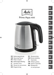 melitta Prime Aqua mini Manual De Instrucciones