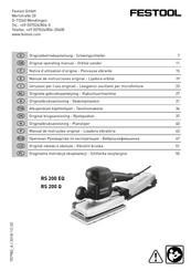 Festool RS 200 EQ Manual De Instrucciones