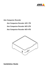 Axis Companion Recorder 4CH 1TB Guia De Instalacion