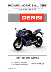 Derbi GPR 50cc 2T 2009 E2 Manual De Uso