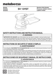 Metabo HPT SV 13YST Manual De Instrucciones