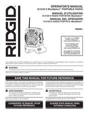 RIDGID R84081 Manual Del Operador