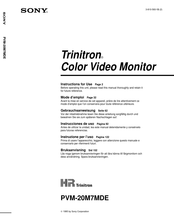 Sony HR Trinitron PVM-20M7MDE Instrucciones De Uso