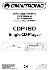 Omnitronic CDP-180 Manual Del Usuario