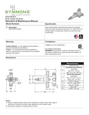 Symmons 2DIV-BODY Manual De Funcionamiento Y Mantenimiento