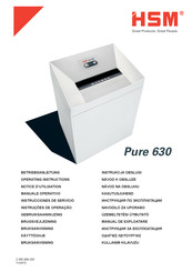 HSM Pure 630 Instrucciones De Servicio