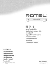 Rotel RB-1510 Manual De Instrucciones