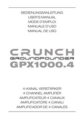 Crunch GROUNDPOUNDER GPX1000.4 Manual De Uso