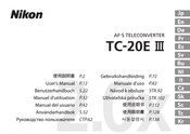 Nikon AF-S Teleconverter TC-20E III Manual Del Usaurio