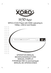 Xoro HSD 8450 Manual De Operaciones