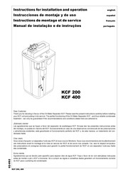KAESER KCF 200 Instrucciones De Montaje Y De Uso