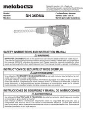 Metabo HPT DH 36DMA Instrucciones De Seguridad Y Manual De Instrucciones