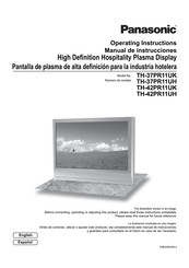 Panasonic TH-42PR11UH Manual De Instrucciones