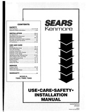 Sears Kenmore 75866 Manual De Uso