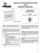 Empire Heating Systems SR-18T-3 Instrucciones De Instalación Y Manual Del Propietario