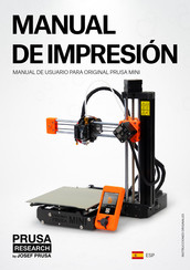 Prusa Research ORIGINAL PRUSA MINI Manual De Usuario