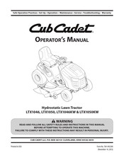 Cub Cadet LTX1046 Manual Del Usuario