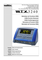 Metrix mtx 3240 Manual De Instrucciones