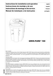 Beko QWIK-PURE 100 Instrucciones De Montaje Y De Uso