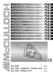 McCulloch Mac 545 Manual De Instrucciones