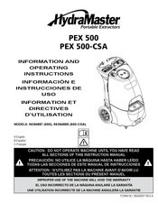 HydraMaster PEX 500 Instrucciones De Uso